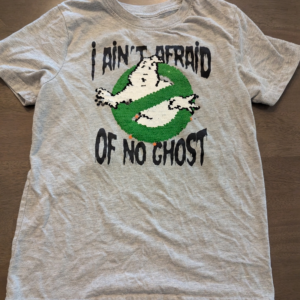 Kids Ghostbusters flip sequin shirt